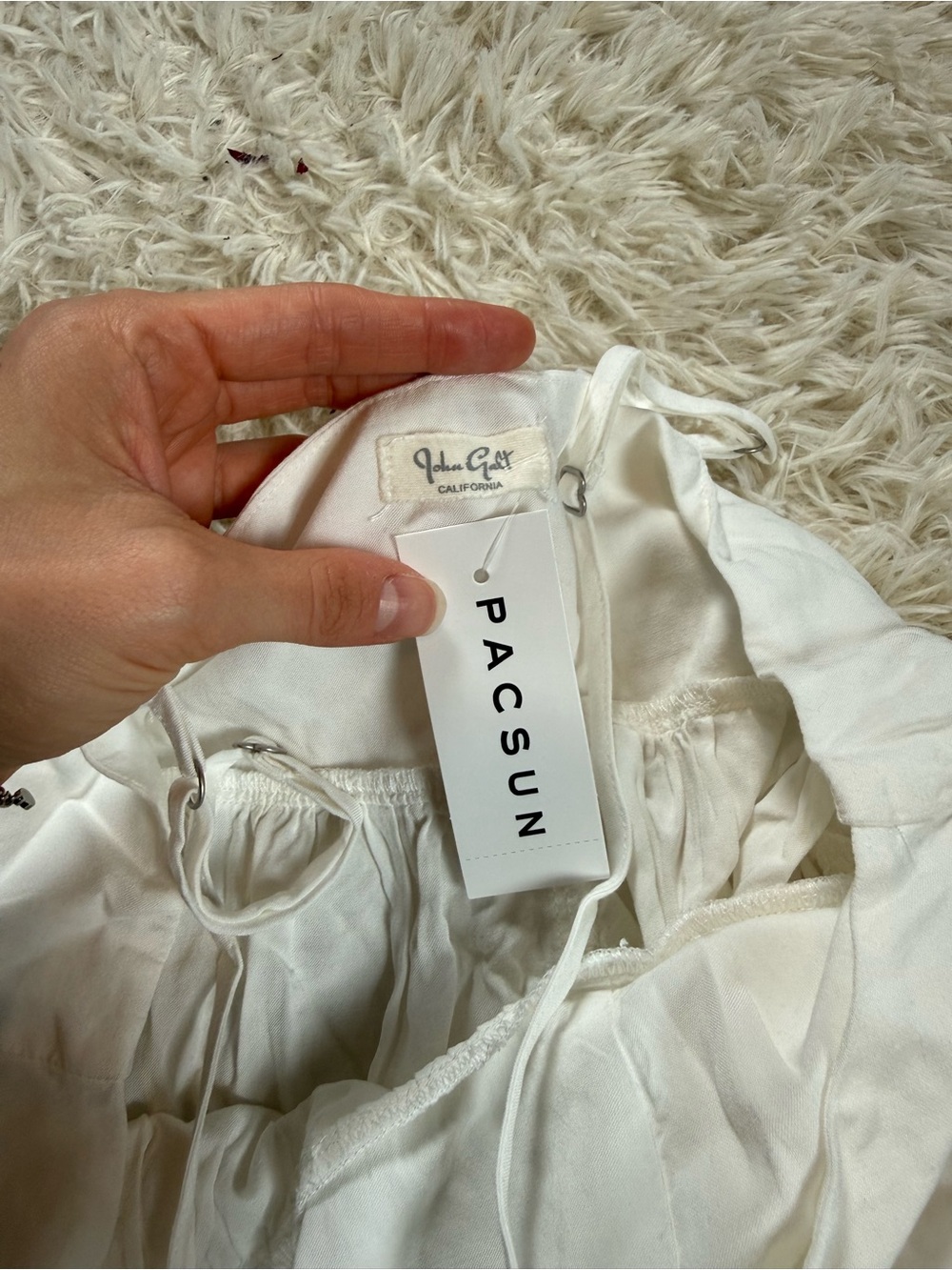 BNWT Brandy Melville White Tiered Dres - Picture 2 of 4